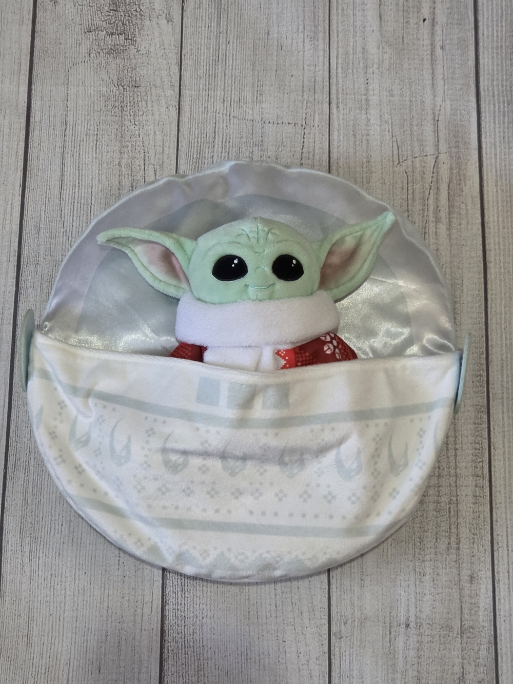 Disney Green Baby Yoda Plush Pocket Accessory with White Trim
